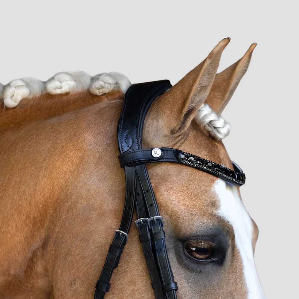 Audrey' Rolled Leather Bridle (Hanoverian)