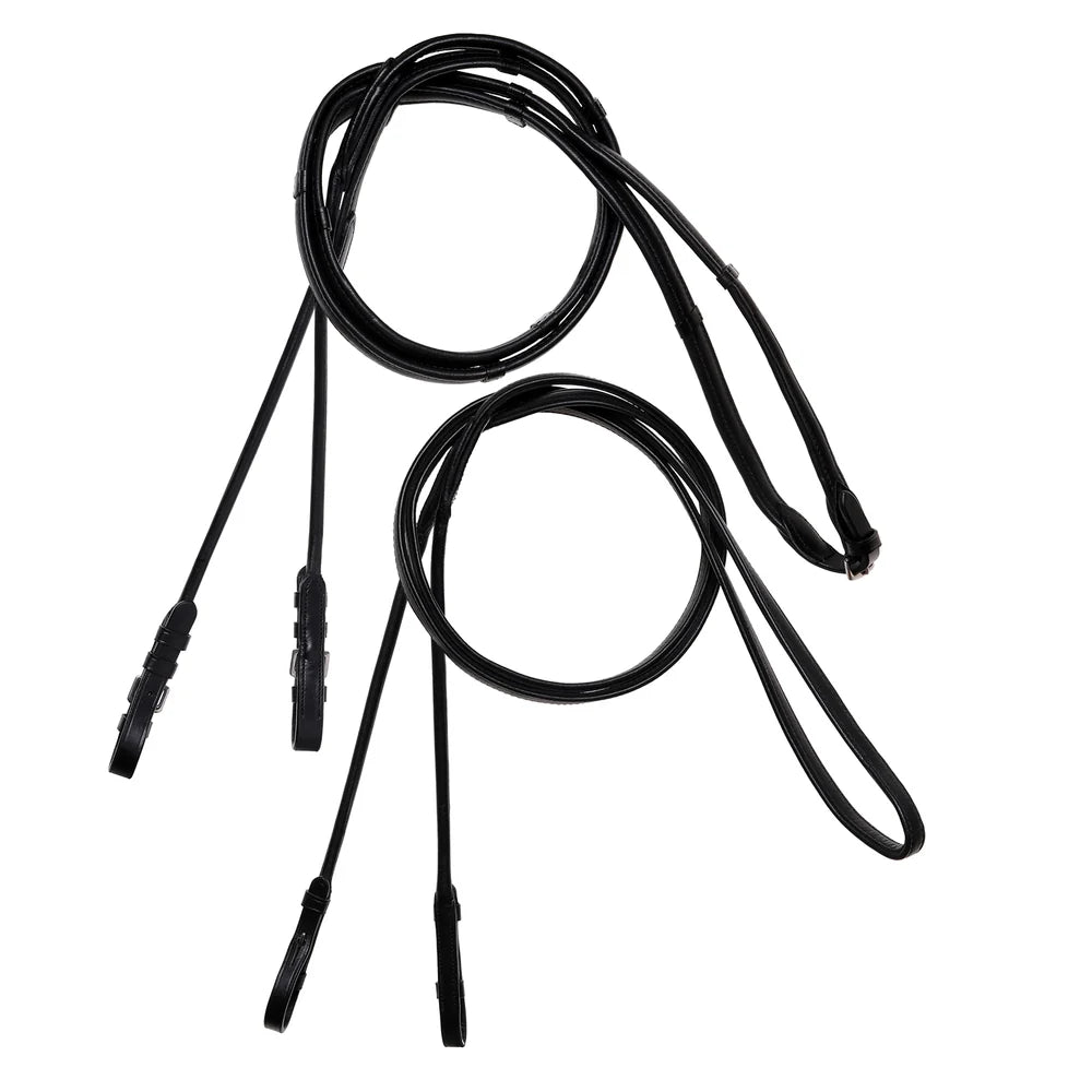 Double Bridle Reins Set - (Rolled)