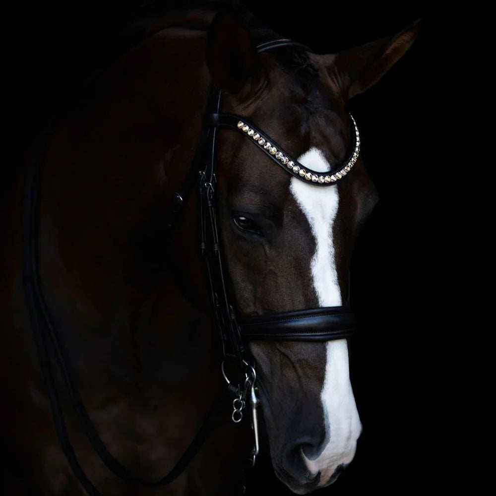 Athens' luxury leather bridle - (double)